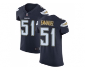 Nike Los Angeles Chargers #51 Kyle Emanuel Navy Blue Team Color Men Stitched NFL Vapor Untouchable Elite Jersey