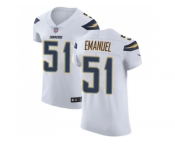 Nike Los Angeles Chargers #51 Kyle Emanuel White Men Stitched NFL Vapor Untouchable Elite Jersey