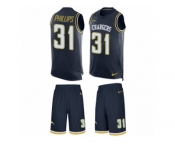 Men Nike Los Angeles Chargers #31 Adrian Phillips Limited Navy Blue Tank Top Suit NFL Jersey