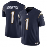Men's Los Angeles Chargers #1 Quentin Johnston Navy 2025 F.U.S.E. Alternate Vapor Limited Football Stitched Jersey