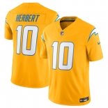 Men's Los Angeles Chargers #10 Justin Herbert Gold 2025 F.U.S.E. AlternateVapor Limited Football Stitched Jersey