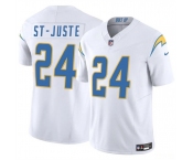Men's Los Angeles Chargers #24 Benjamin St-Juste White 2024 F.U.S.E. Vapor Limited Football Stitched Jersey