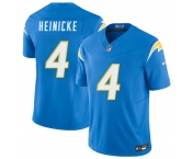 Men's Los Angeles Chargers #4 Taylor Heinicke Blue 2025 F.U.S.E. Vapor Limited Football Stitched Jersey