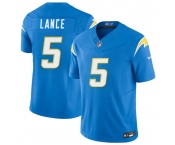 Men's Los Angeles Chargers #5 Trey Lance Blue 2025 F.U.S.E. Vapor Limited Football Stitched Jersey