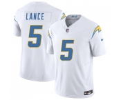Men's Los Angeles Chargers #5 Trey Lance White 2025 F.U.S.E. Vapor Limited Football Stitched Jersey