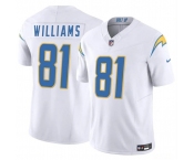 Men's Los Angeles Chargers #81 Mike Williams White 2025 F.U.S.E. Vapor Limited Football Stitched Jersey