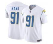 Men's Los Angeles Chargers #91 Da'Shawn Hand White 2025 F.U.S.E. Vapor Limited Football Stitched Jersey
