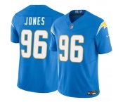 Men's Los Angeles Chargers #96 Naquan Jones Blue 2025 F.U.S.E. Vapor Limited Football Stitched Jersey