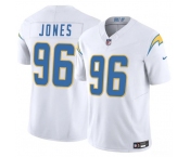 Men's Los Angeles Chargers #96 Naquan Jones White 2025 F.U.S.E. Vapor Limited Football Stitched Jersey