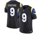 Men's Los Angeles Rams #9 Matthew Stafford Black 2025 F.U.S.E. “Rivalries” Vapor Limited Football Stitched Jersey