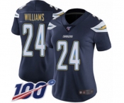 Women's Los Angeles Chargers #24 Trevor Williams Navy Blue Team Color Vapor Untouchable Limited Player 100th Season Football Jersey