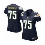 Women's Nike Los Angeles Chargers #75 Michael Schofield Game Navy Blue Team Color NFL Jersey