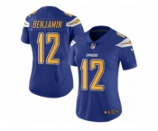 Women's Nike San Diego Chargers #12 Travis Benjamin Limited Electric Blue Rush NFL Jersey