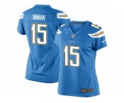 Women's Nike San Diego Chargers #15 Dontrelle Inman Limited Electric Blue Alternate NFL Jersey
