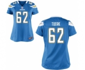 Women's Nike San Diego Chargers #62 Max Tuerk Electric Blue Alternate NFL Jersey