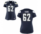 Women's Nike San Diego Chargers #62 Max Tuerk Navy Blue Team Color NFL Jersey