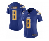 Women's Nike San Diego Chargers #8 Drew Kaser Limited Electric Blue Rush NFL Jersey