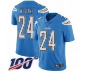 Youth Los Angeles Chargers #24 Trevor Williams Electric Blue Alternate Vapor Untouchable Limited Player 100th Season Football Jersey