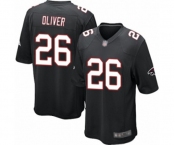 Men's Atlanta Falcons #26 Isaiah Oliver Game Black Alternate Football Jersey
