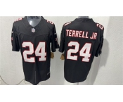 Men's Atlanta Falcons #24 A.J. Terrell jr Black F.U.S.E. Vapor Untouchable Limited Football Stitched Jersey Men's Atlanta Falcons #24 A.J. Terrell jr Black F.U.S.E. Vapor Untouchable Limited Football Stitched Jersey