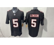Men's Atlanta Falcons #5 Drake London Black F.U.S.E. Vapor Untouchable Limited Football Stitched Jersey Men's Atlanta Falcons #5 Drake London Black F.U.S.E. Vapor Untouchable Limited Football Stitched Jersey