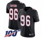 Men's Atlanta Falcons #96 Tyeler Davison Black Alternate Vapor Untouchable Limited Player 100th Season Football Jersey