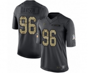 Men's Atlanta Falcons #96 Tyeler Davison Limited Black 2016 Salute to Service Football Jersey