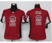 Women Nike Atlanta Falcons #2 Matt Ryan Red Strobe Jersey