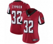 Women's Atlanta Falcons #32 Johnathan Cyprien Red Team Color Vapor Untouchable Limited Player Football Jersey