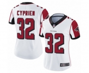 Women's Atlanta Falcons #32 Johnathan Cyprien White Vapor Untouchable Limited Player Football Jersey