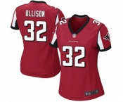 Women's Atlanta Falcons #32 Qadree Ollison Game Red Team Color Football Jersey