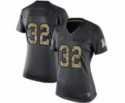 Women's Atlanta Falcons #32 Qadree Ollison Limited Black 2016 Salute to Service Football Jersey