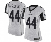 Women's Atlanta Falcons #44 Vic Beasley Limited Gray Gridiron II Football Jersey