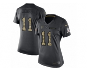 Women's Nike Atlanta Falcons #11 Julio Jones Limited Black 2016 Salute to Service NFL Jersey