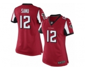 Women's Nike Atlanta Falcons #12 Mohamed Sanu Limited Red Team Color NFL Jersey