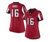 Women's Nike Atlanta Falcons #16 Justin Hardy Limited Red Team Color NFL Jersey