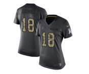 Women's Nike Atlanta Falcons #18 Taylor Gabriel Limited Black 2016 Salute to Service NFL Jersey