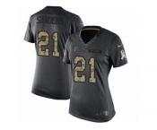 Women's Nike Atlanta Falcons #21 Deion Sanders Limited Black 2016 Salute to Service NFL Jersey