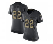 Women's Nike Atlanta Falcons #22 Keanu Neal Limited Black 2016 Salute to Service NFL Jersey