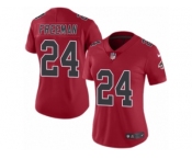 Women's Nike Atlanta Falcons #24 Devonta Freeman Limited Red Rush NFL Jersey