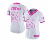 Women's Nike Atlanta Falcons #24 Devonta Freeman Limited Rush Fashion Pink NFL Jersey