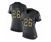 Women's Nike Atlanta Falcons #26 Tevin Coleman Limited Black 2016 Salute to Service NFL Jersey
