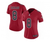 Women's Nike Atlanta Falcons #8 Matt Schaub Limited Red Rush NFL Jersey