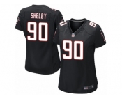 Women's Nike Atlanta Falcons #90 Derrick Shelby Limited Black Alternate NFL Jersey