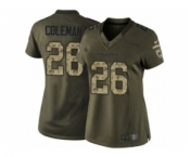 nike women nfl jerseys atlanta falcons #26 coleman army green[nike Limited Salute To Service]