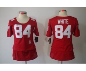 nike women nfl jerseys atlanta falcons #84 white red[breast cancer awareness]