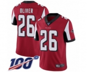 Youth Atlanta Falcons #26 Isaiah Oliver Red Team Color Vapor Untouchable Limited Player 100th Season Football Jersey