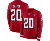 Youth Nike Atlanta Falcons #20 Isaiah Oliver Limited Red Therma Long Sleeve NFL Jersey