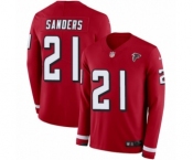 Youth Nike Atlanta Falcons #21 Deion Sanders Limited Red Therma Long Sleeve NFL Jersey