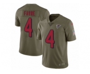 Youth Nike Atlanta Falcons #4 Brett Favre Limited Olive 2017 Salute to Service NFL Jersey